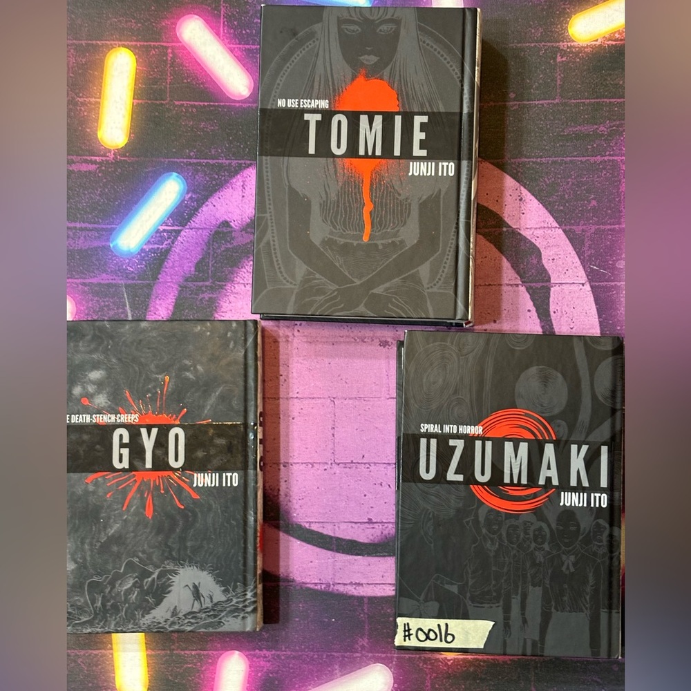Gyo Tomie Uzumaki Manga Junji Ito Bundle 3 books Hardcover Used Anime Horror